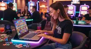a-young-woman-playing-online-slots-in-a-vibrant-casino-setting
